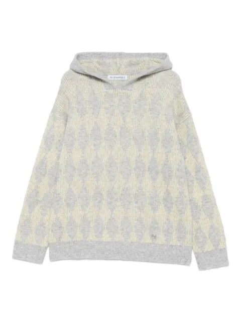 BLUEMARBLE argyle hooded sweater