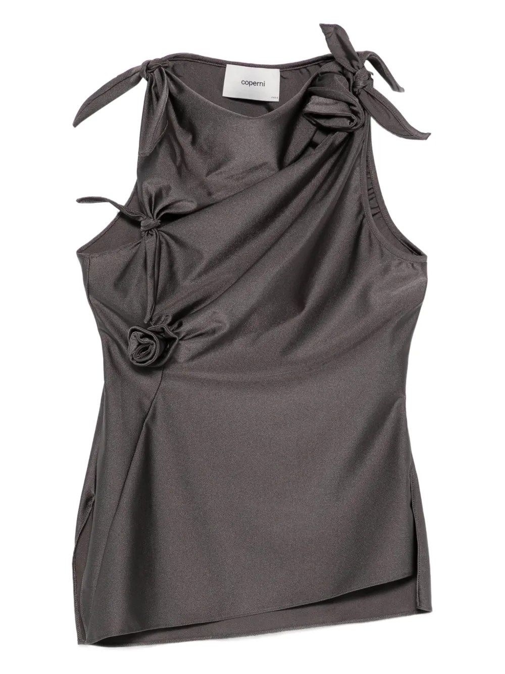 Coperni asymmetric rose-detail top | Grey | Image 1