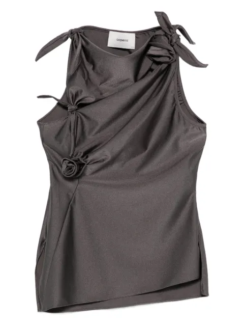 Coperni asymmetric rose-detail top