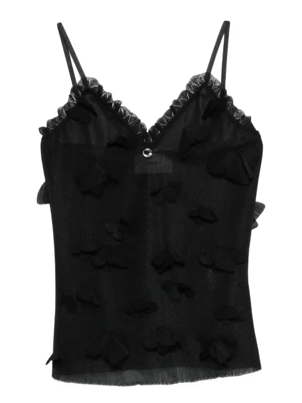 Coperni Butterflies-appliqué Top in Black