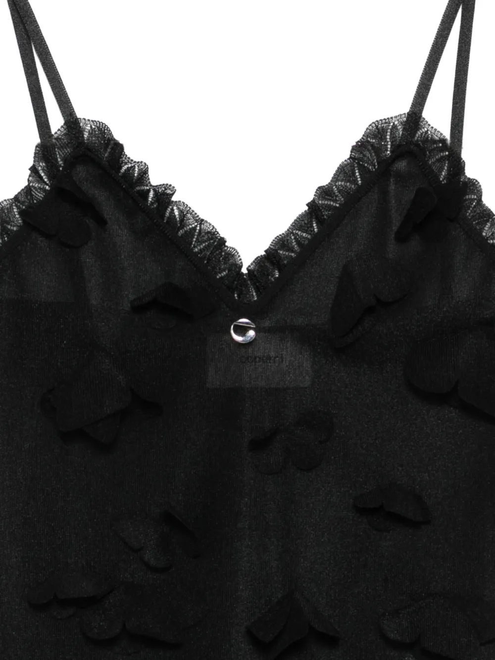 Coperni Top met vlinderapplicatie Zwart