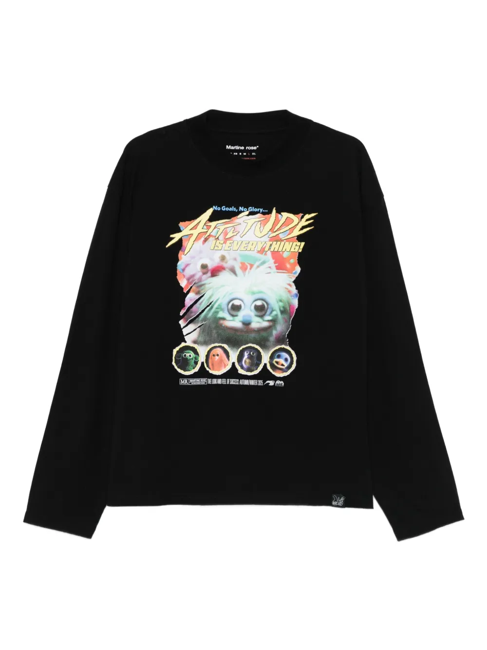 Martine Rose crew-neck graphic-print t-shirt | Black | Image 1
