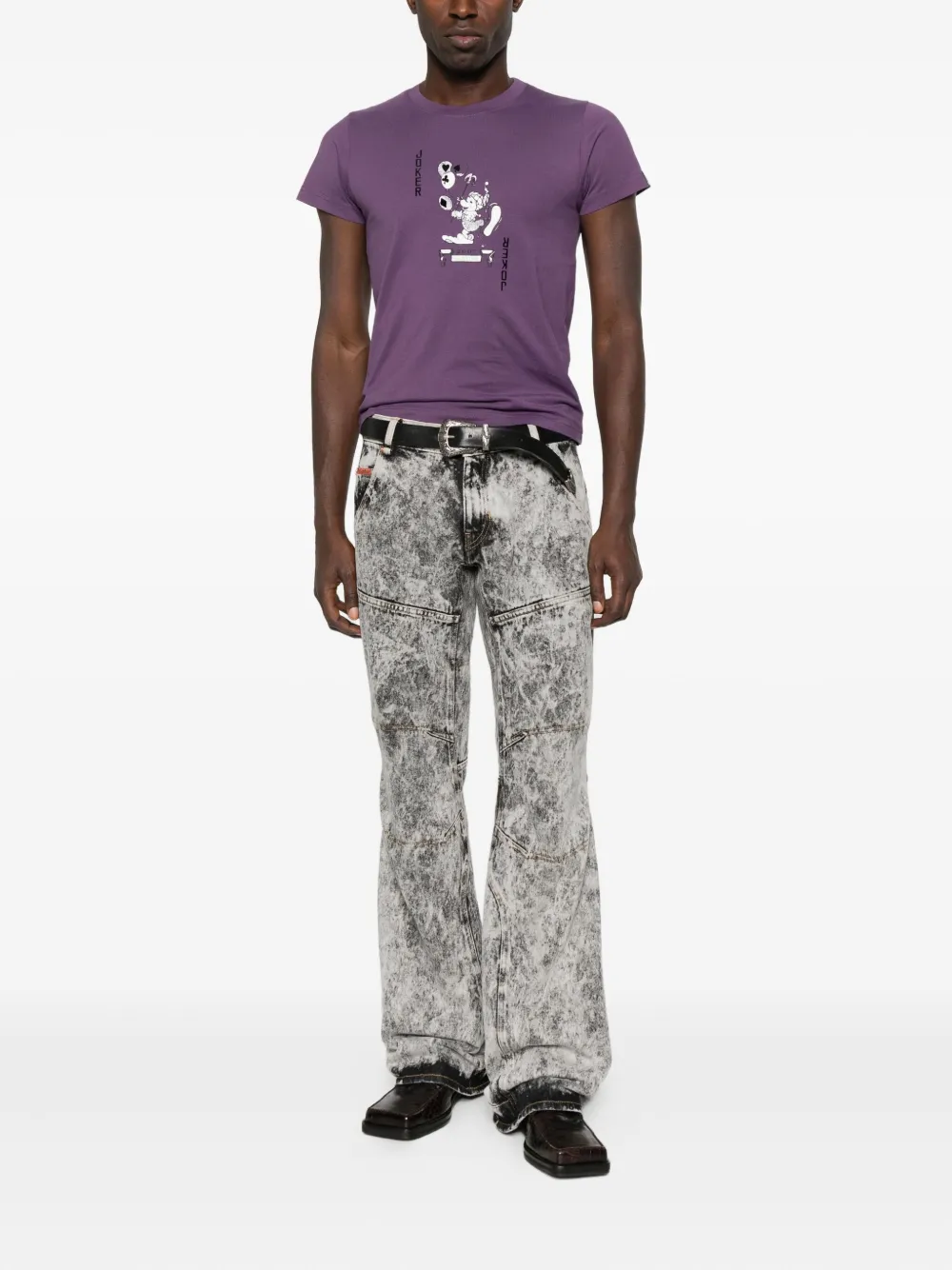 Martine Rose graphic-print cotton t-shirt - Paars