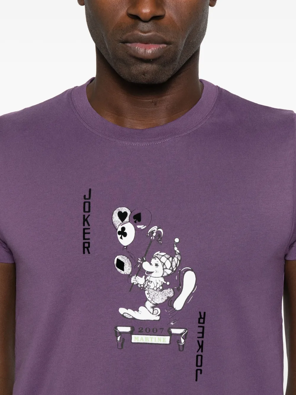 Martine Rose T-shirt met print Paars