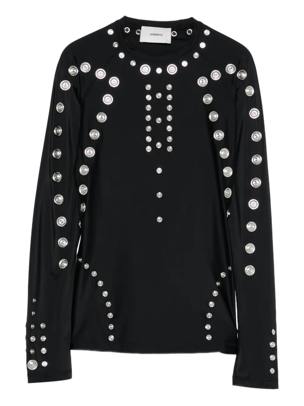 Coperni metal-embellished long-sleeve t-shirt | Black | Image 1