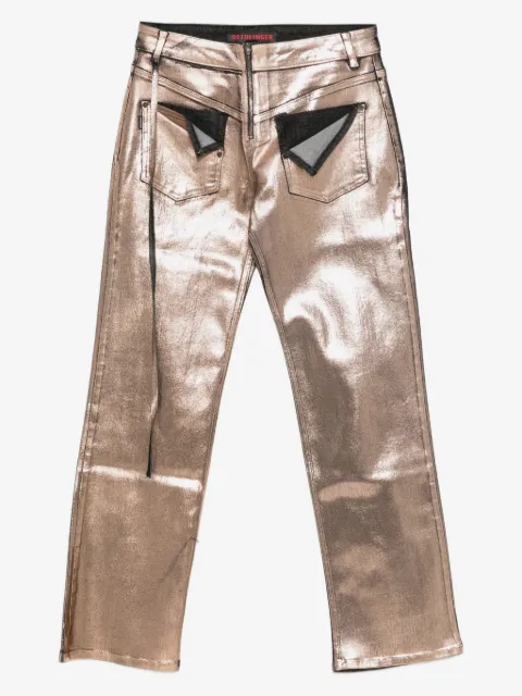 Ottolinger jeans con paneles metalizados