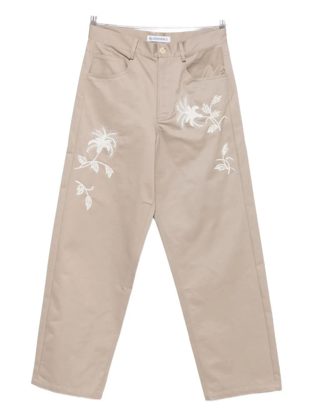 BLUEMARBLE bead-embroidered pants | Neutrals | Image 1