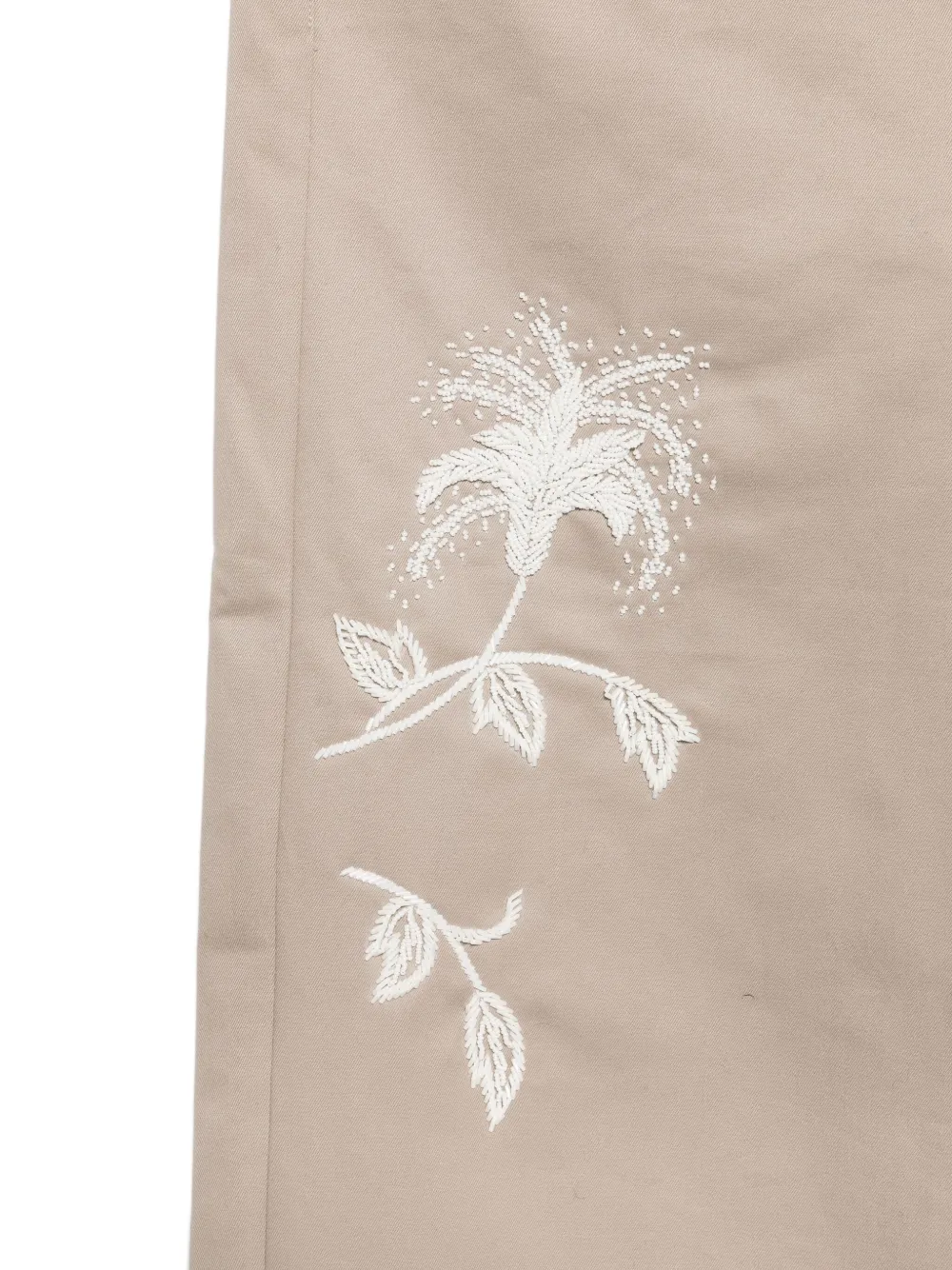 Bluemarble Bead-embroidered Pants In Neutral