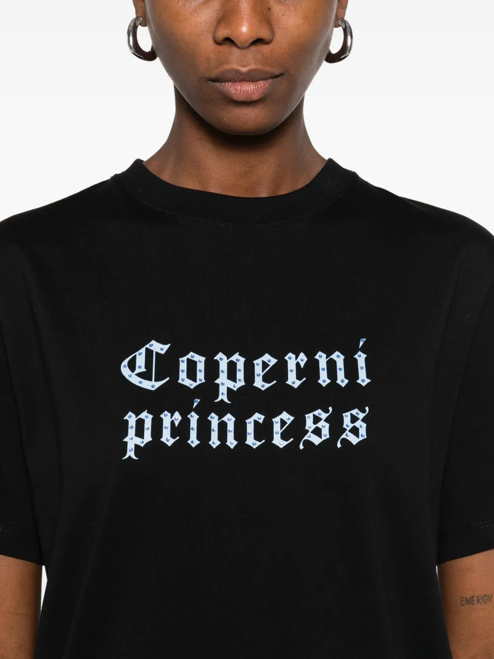 Coperni Disney Collaboration Princess Boxy T-shirt In Black