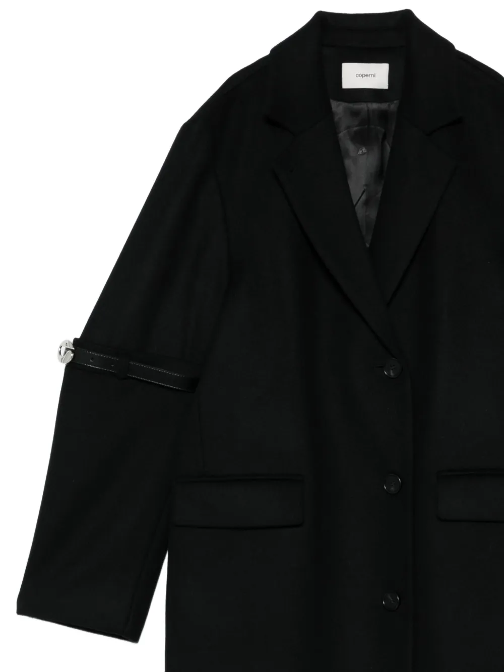Coperni Jas met ceintuur en logo Zwart