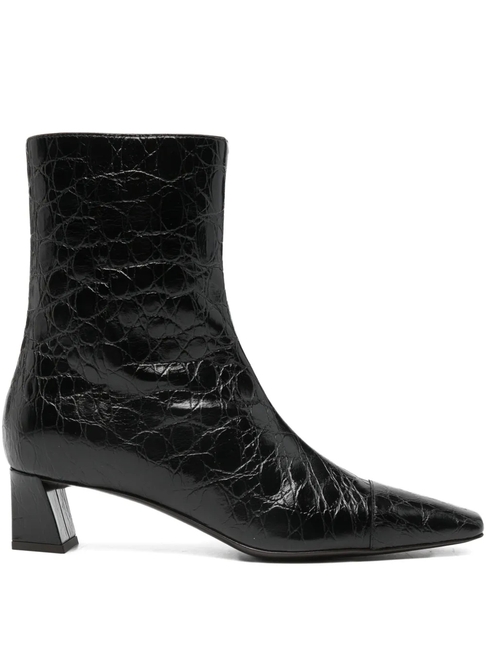 Giuseppe Zanotti crocodile-effect block-heel boots Black