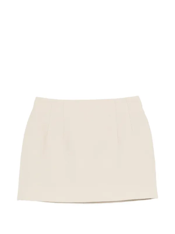 WARDROBE.NYC New Contour Mini Skirt in Neutrals