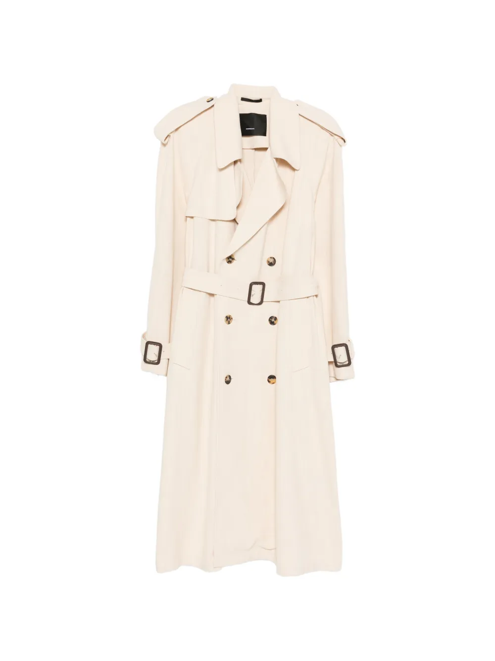 WARDROBE.NYC buttoned belted trench coat - Toni neutri