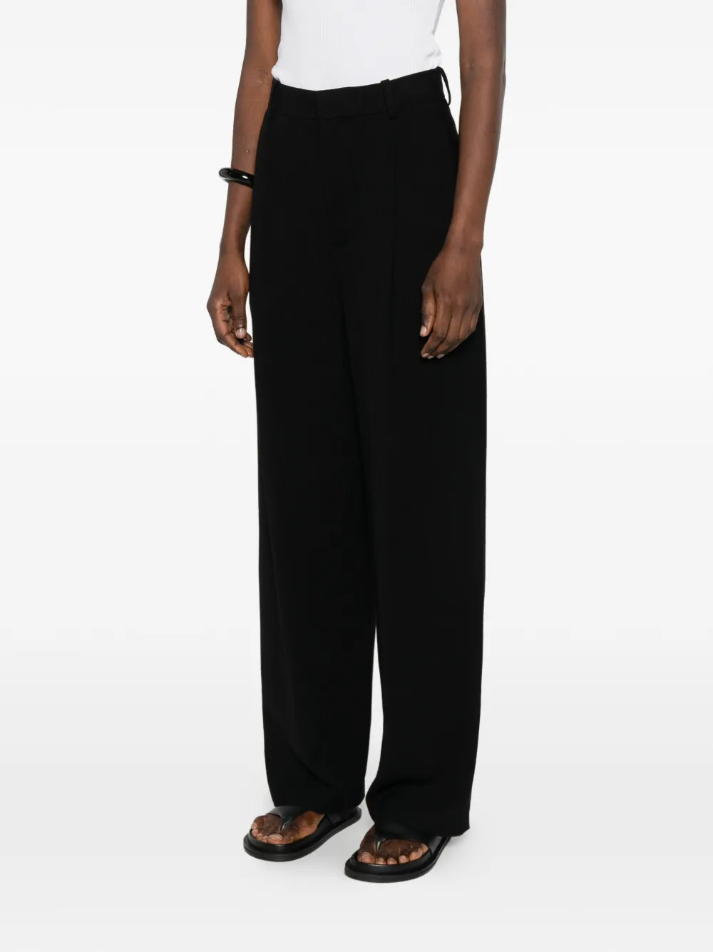 WARDROBE.NYC Broek met riemlussen Zwart