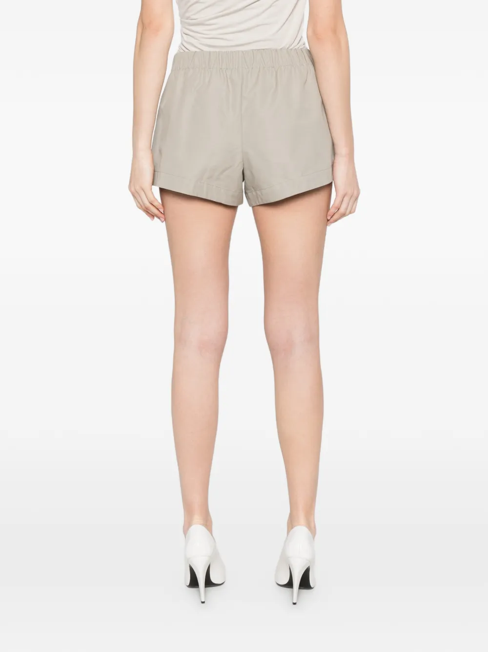 WARDROBE.NYC Elastische shorts Beige
