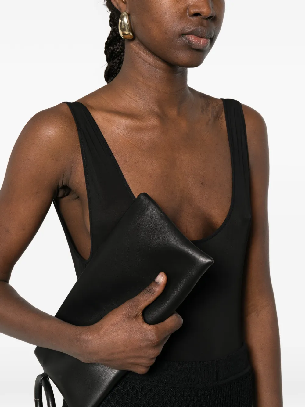 WARDROBE.NYC Sheer Tank Bodysuit in Black, view 5