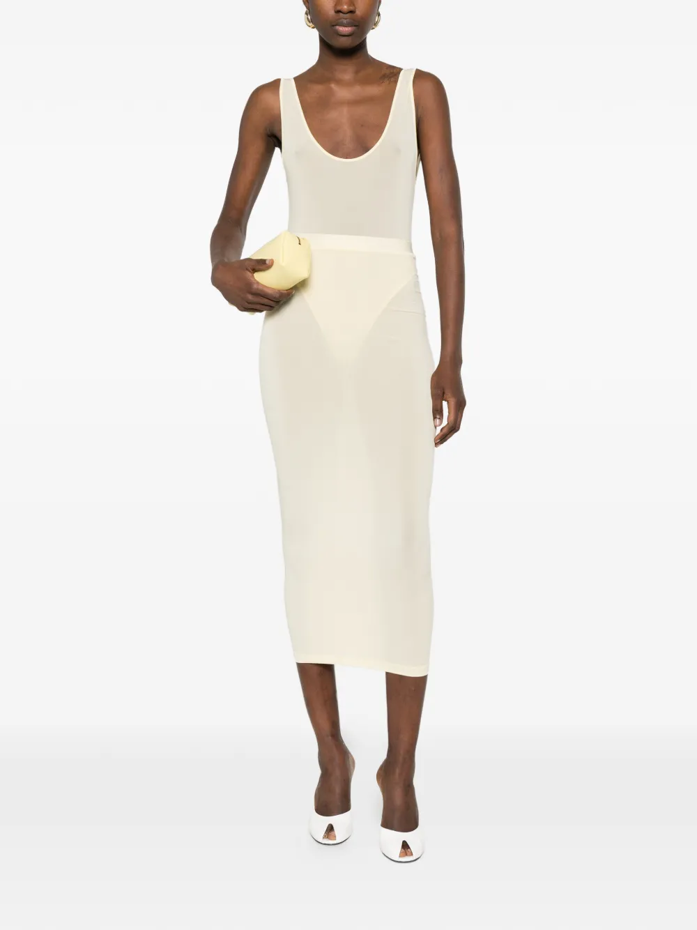  Wardrobe.nyc Sheer Skirt - Neutrals 
