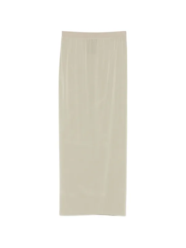 WARDROBE.NYC Sheer Skirt in Neutrals