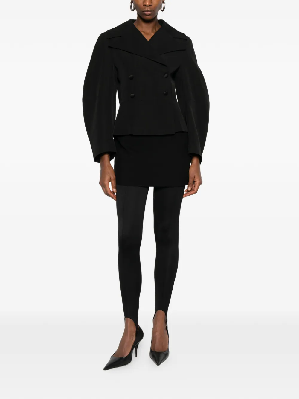 WARDROBE.NYC Contour mini-rok Zwart