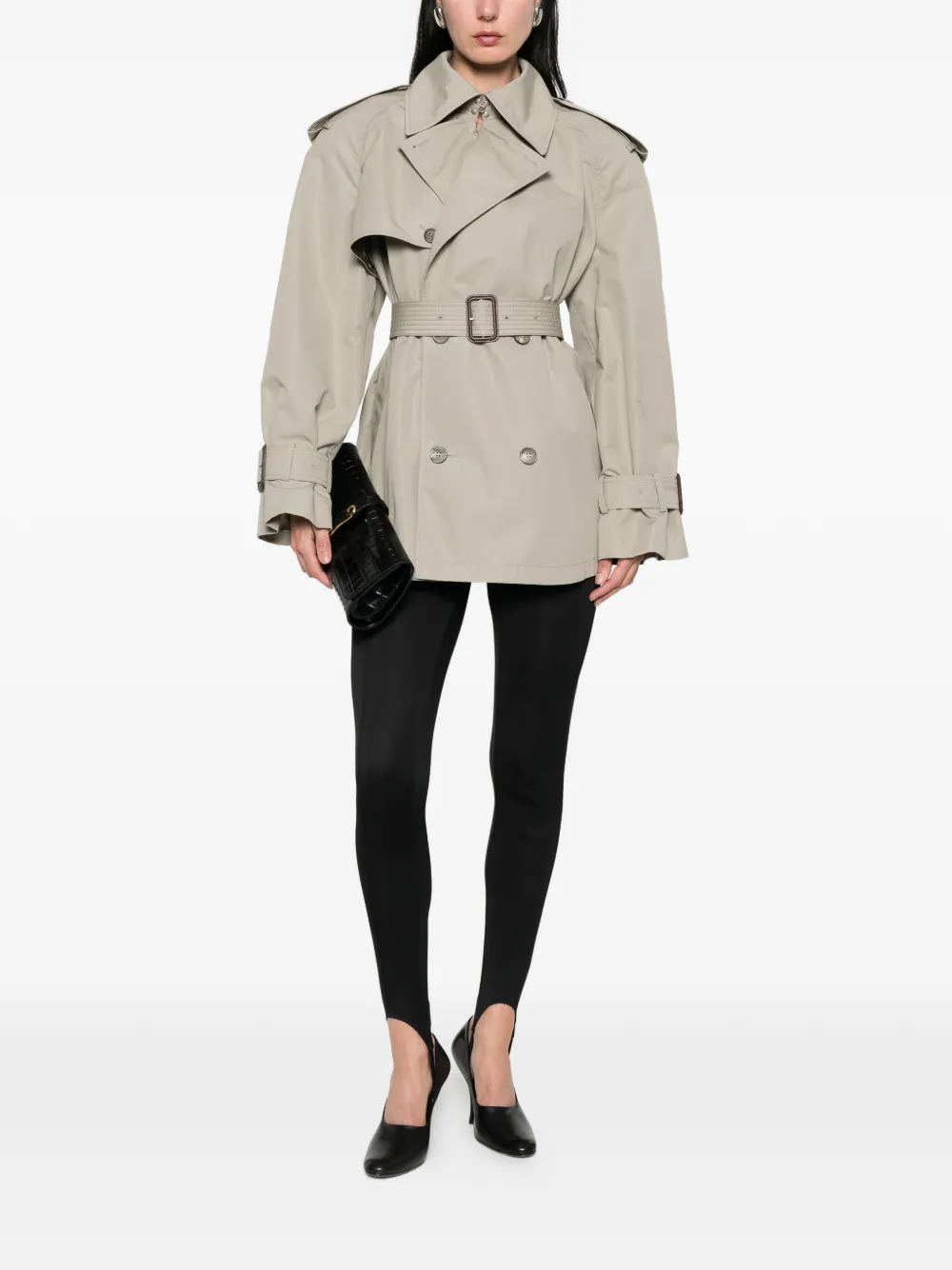  Wardrobe.nyc Belted Trench Coat - Neutrals 