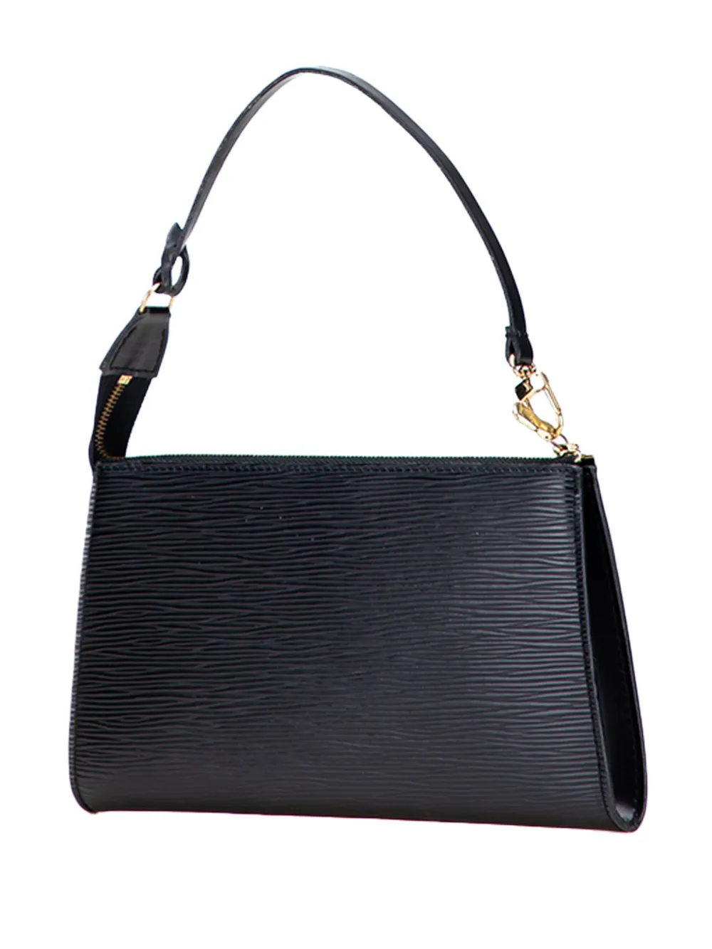 Pre-owned Louis Vuitton 1997 Epi Pochette Accessoires Shoulder Bag In Black