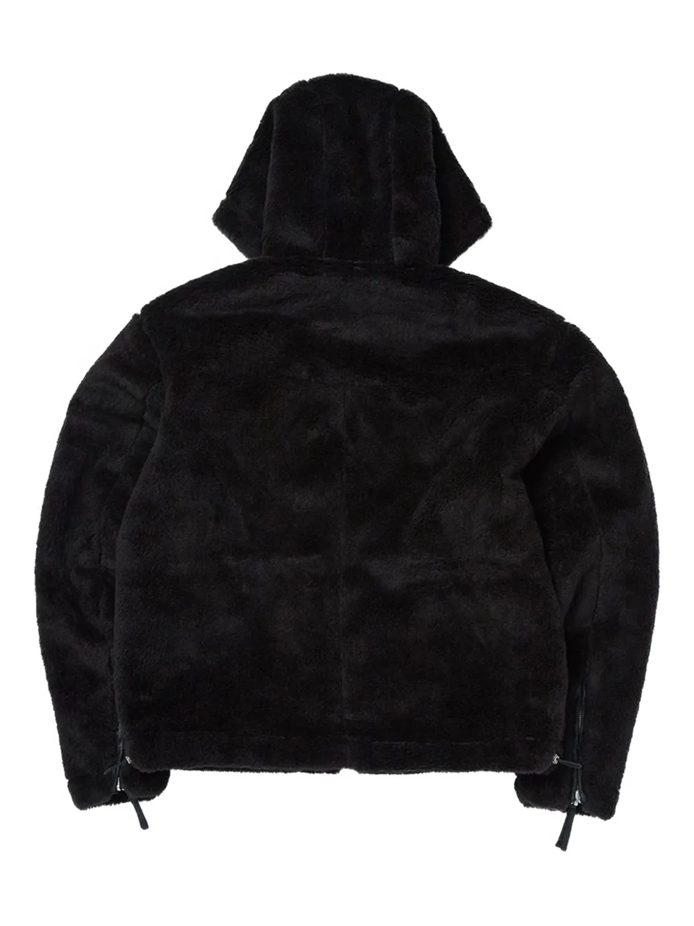 THUG CLUB reversible hooded jacket Zwart