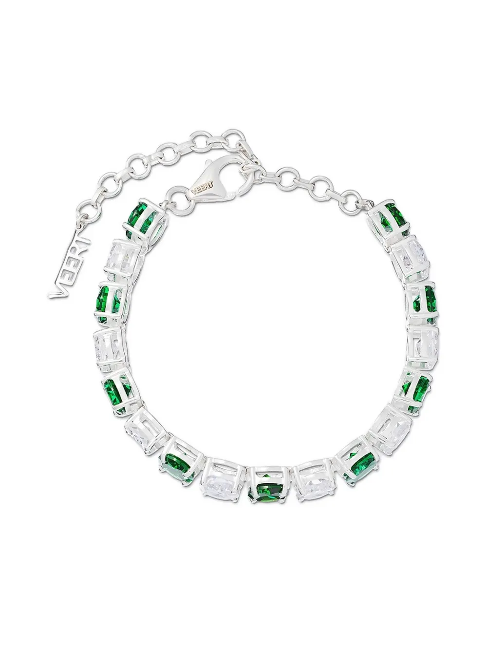 VEERT The Clear and Green tennis bracelet | White | Image 1