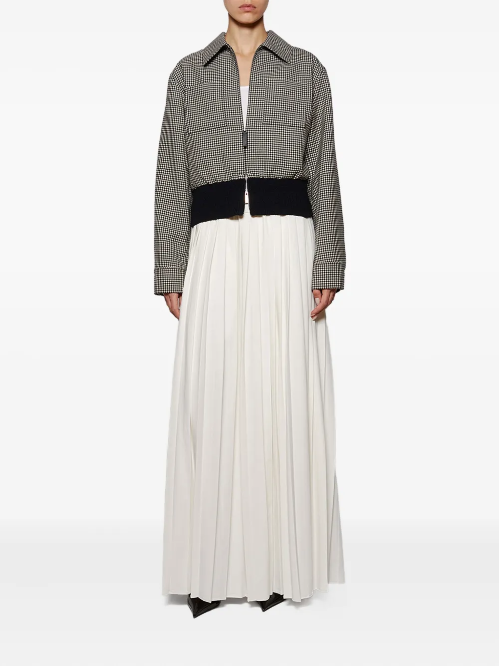 Ferragamo check-pattern zip-front jacket | Cropped Jackets | Image 2