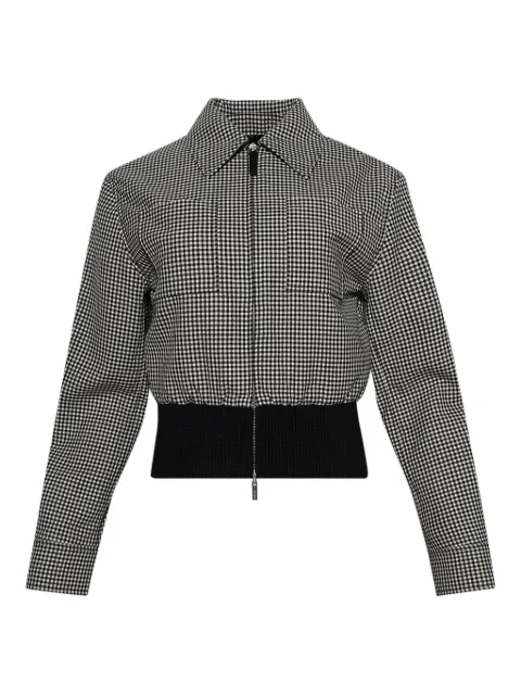 Ferragamo check-pattern zip-front jacket