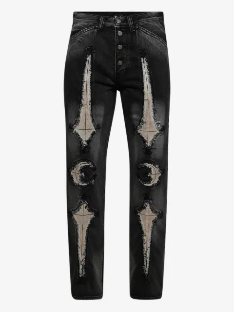 THUG CLUB bone-detail jeans