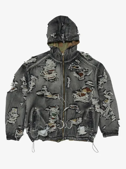 THUG CLUB chamarra de mezclilla Hell Denim