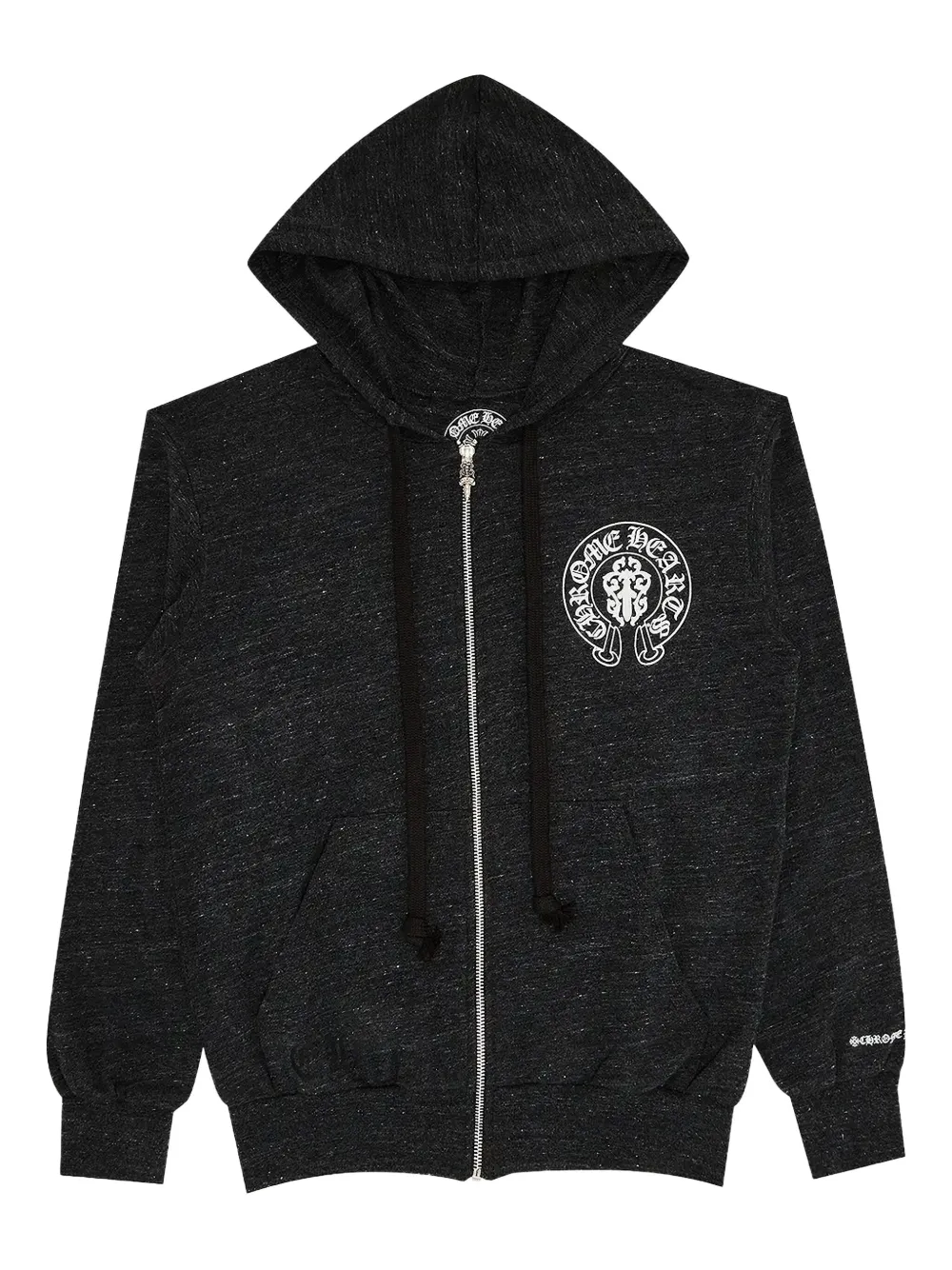 Chrome Hearts American Flag zip-up hoodie - Black