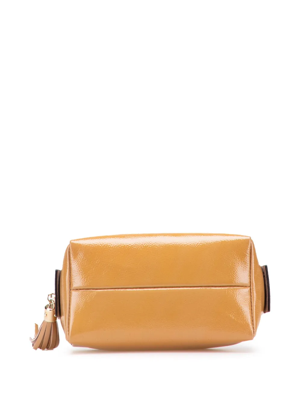 Pre-owned Gucci 2000-2015 Patent Soho Cosmetic Pouch In Brown