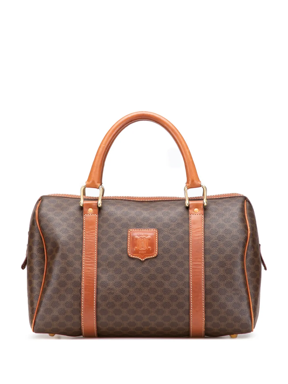 Céline Pre-Owned 2011 マカダム コーテッドキャンバス ボストンバッグ - ブラウン Céline Pre-Owned 2011 マカダム コーテッドキャンバス ボストンバッグ - ブラウン