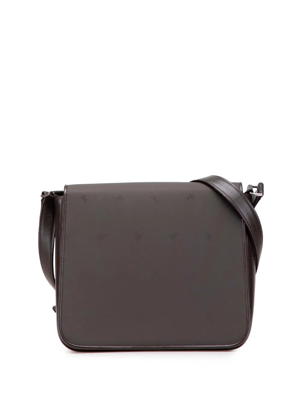 Burberry Pre-Owned 2000-2017 Jacquard and Leather Knight crossbody bag Burberry Pre-Owned 2000-2017 Jacquard and Leather Knight crossbody bag
