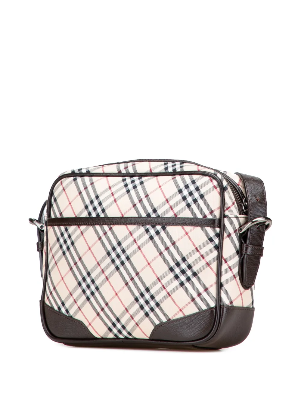 Pre-owned Burberry 2000-2017 Nova Check Canvas Crossbody Bag In Brown