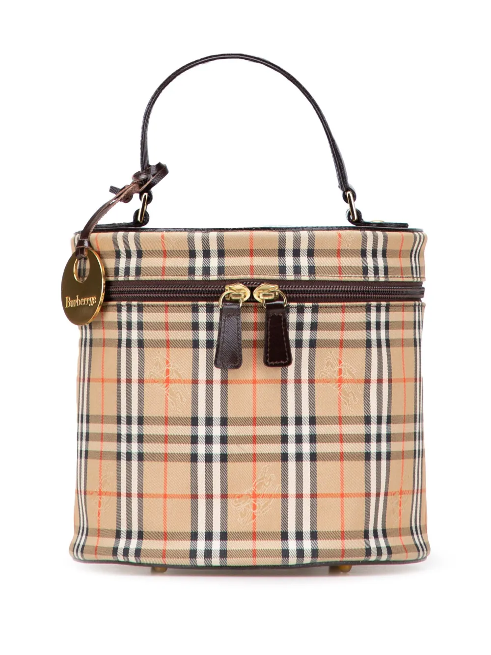 Burberry Pre-Owned 2000-2017 Haymarket Check Canvas vanity bag - ブラウン Burberry Pre-Owned 2000-2017 Haymarket Check Canvas vanity bag - ブラウン