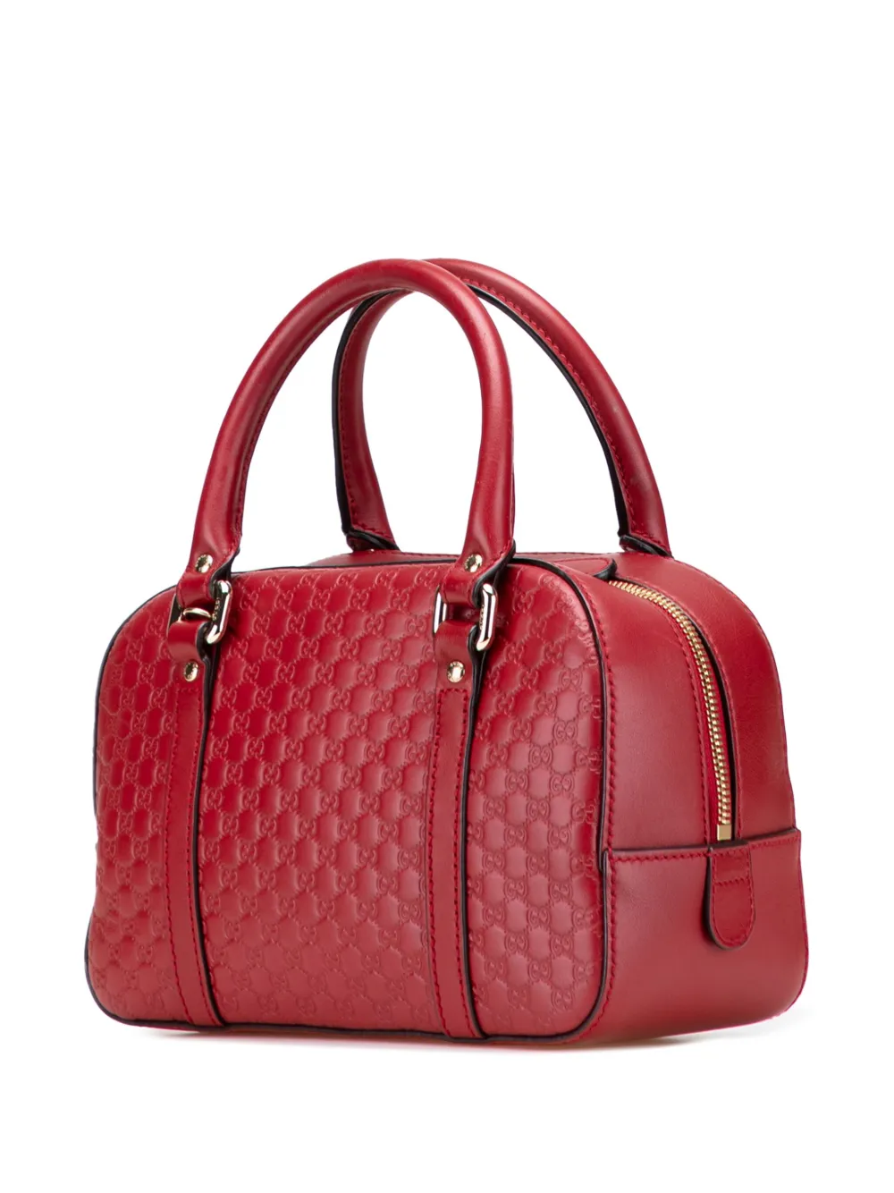 Pre-owned Gucci 2000-2015 Small Microssima Bree Satchel In Red