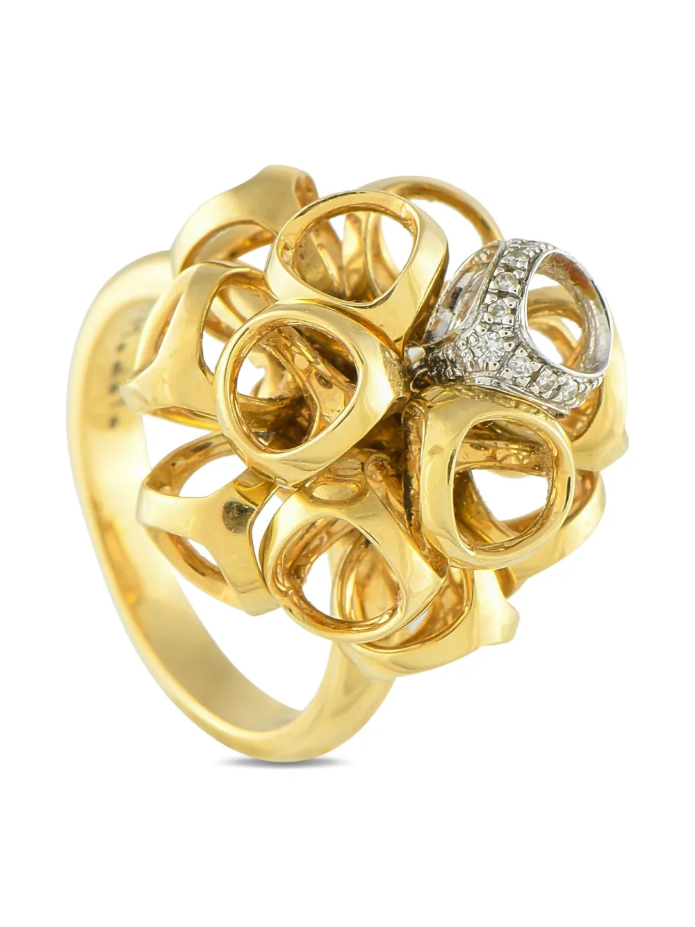 Pre-owned Di Modolo 18k Yellow Gold Icona Diamond Ring