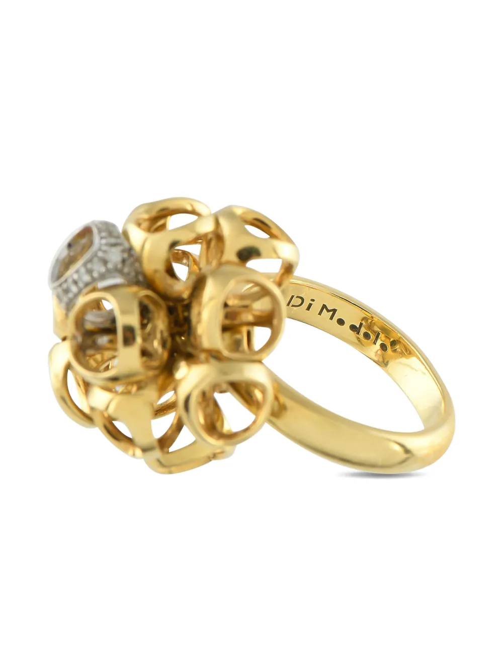 Pre-owned Di Modolo 18k Yellow Gold Icona Diamond Ring
