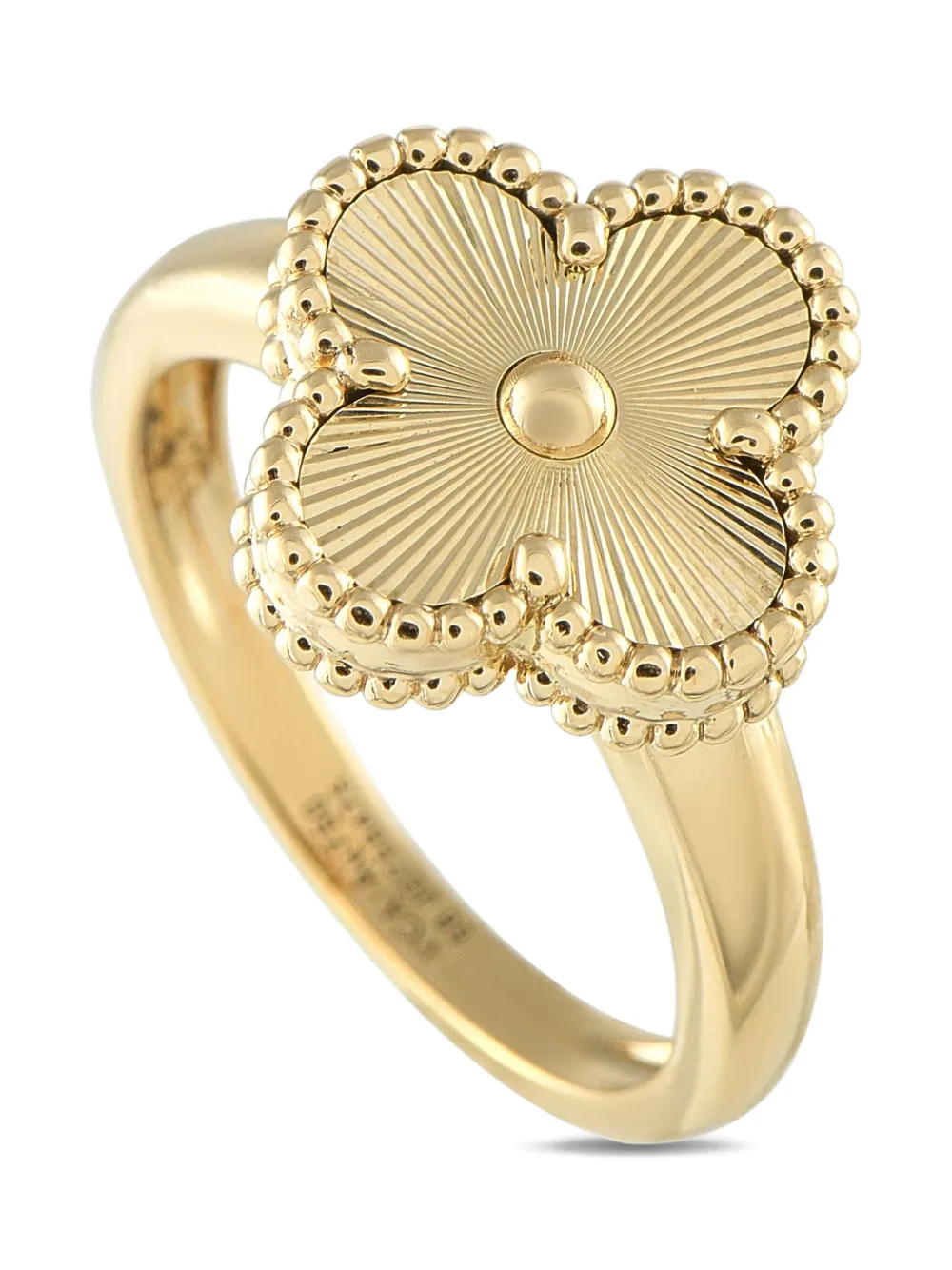 Van Cleef & Arpels 18K yellow gold Guilloche ring | Image 2