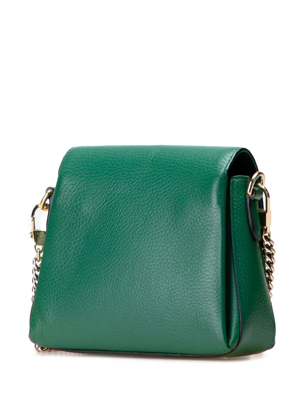 Pre-owned Gucci 2016-2025 Small Dollar Calfskin Interlocking G Crossbody Bag In Green