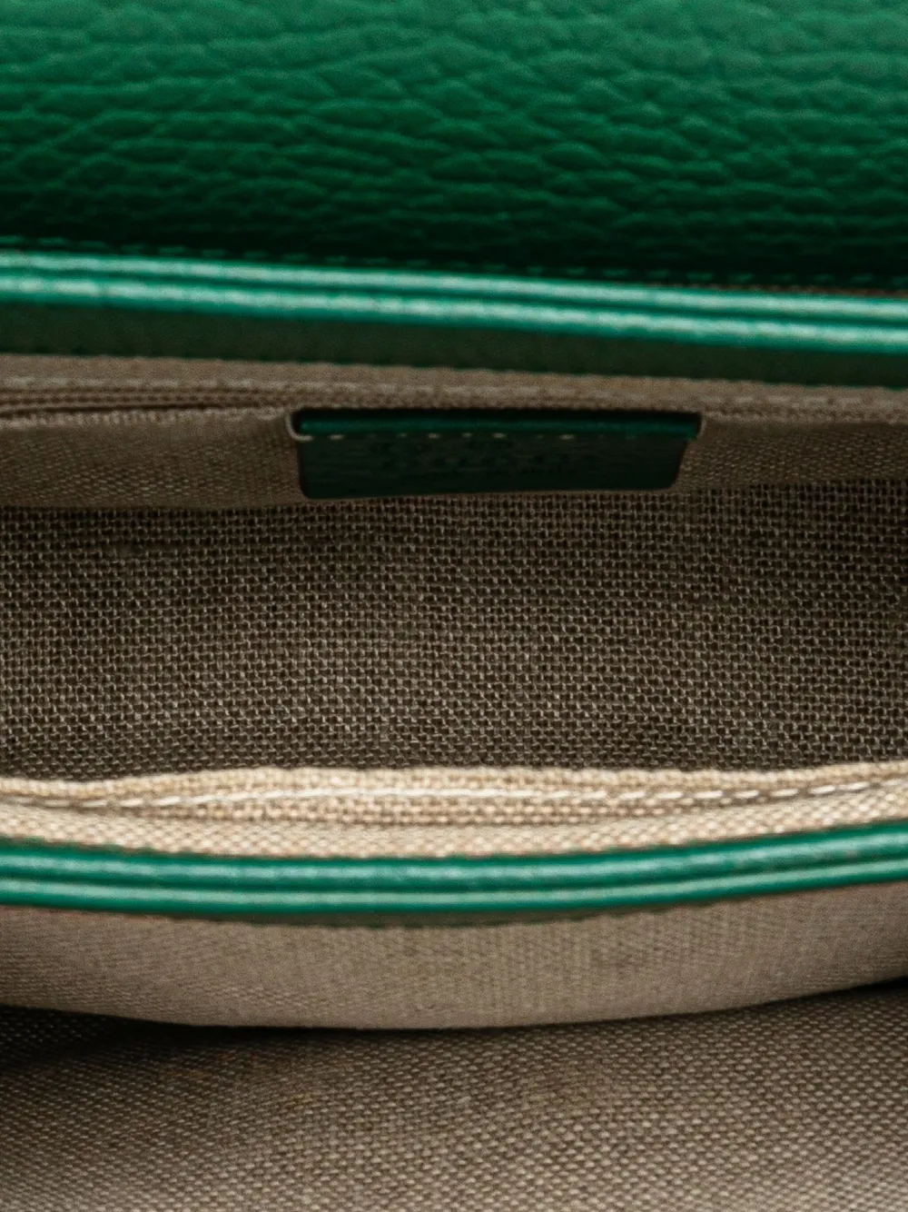 Pre-owned Gucci 2016-2025 Small Dollar Calfskin Interlocking G Crossbody Bag In Green