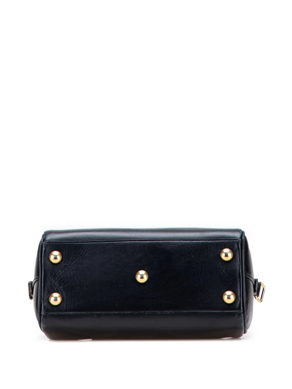 Pre-owned Saint Laurent 2014 Baby Leather Classic Duffle Satchel In Black