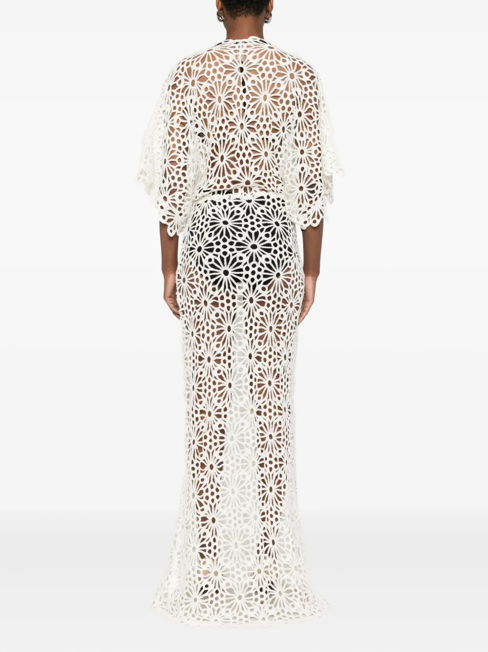 Norma Kamali Obie Cotton And Linen Maxi Dress In White