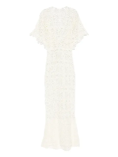 Norma Kamali Obie floral-lace maxi dress