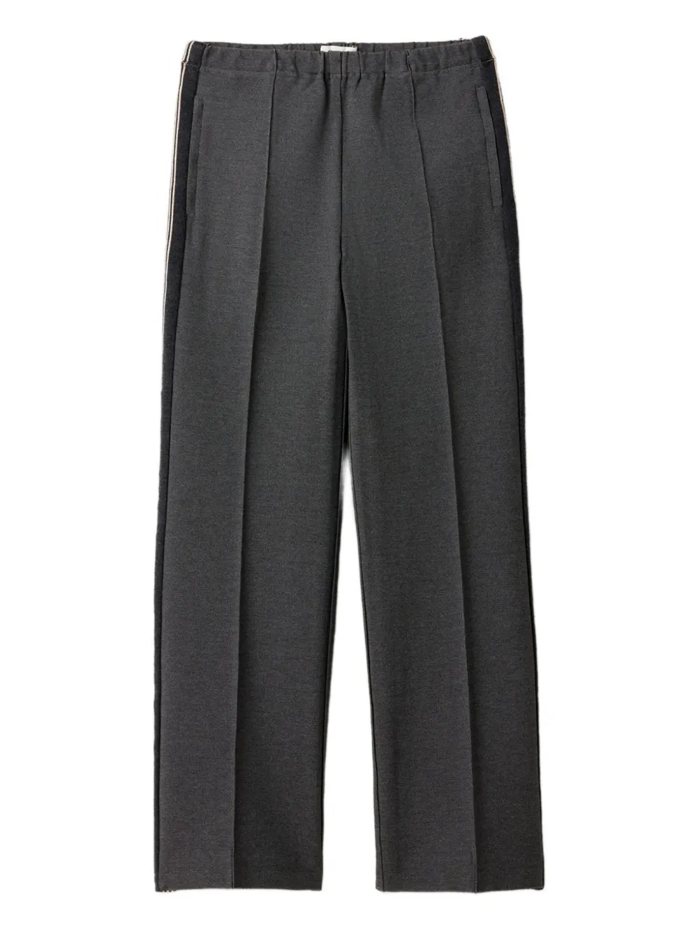 Miu Miu Straight Wool Casual Pants In Gray