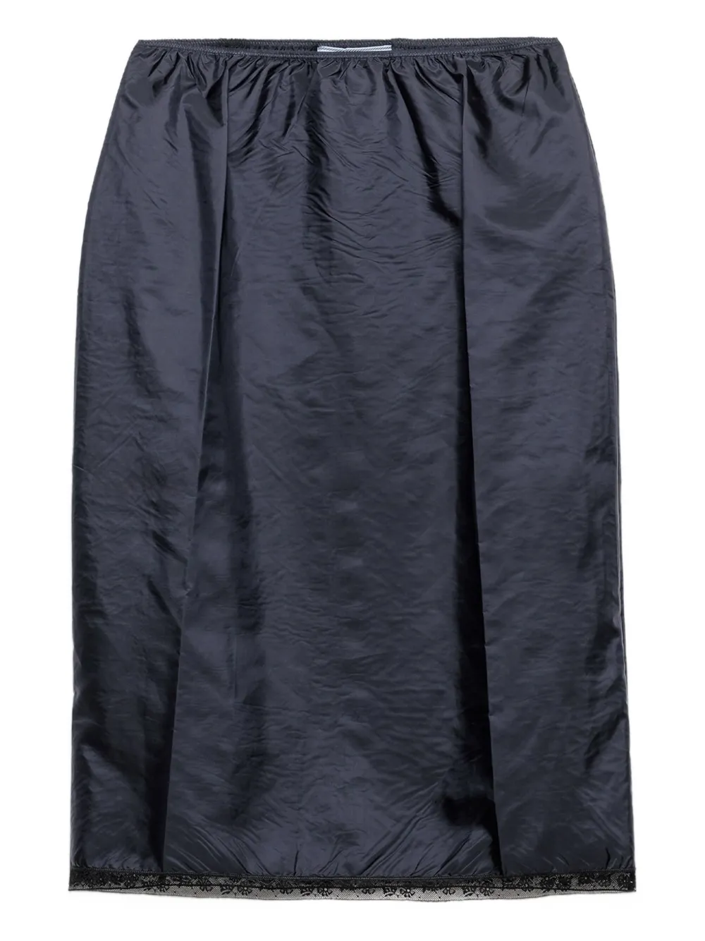 Prada Kokerrok met kanten afwerking Blauw