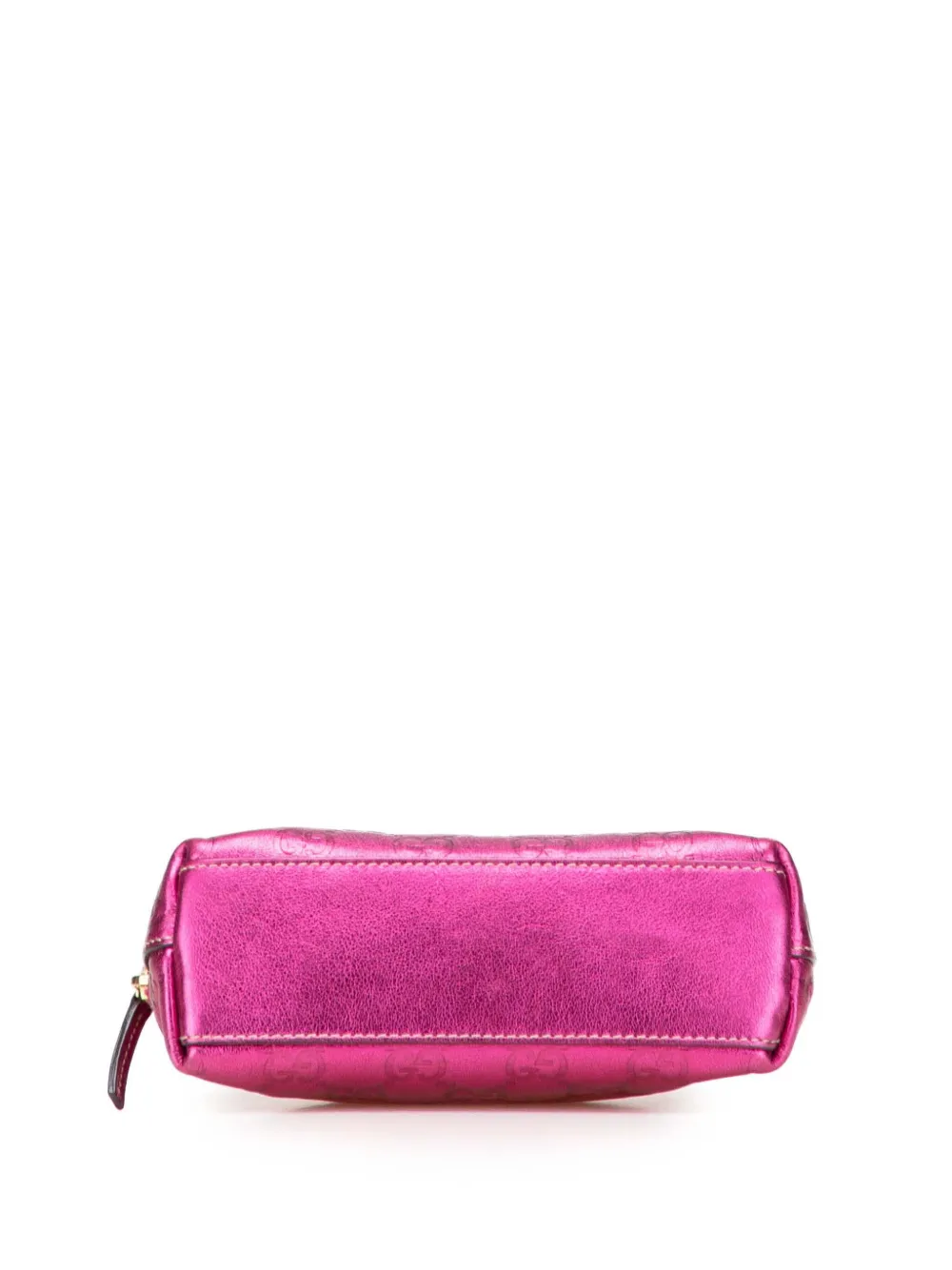Pre-owned Gucci 2000-2015 Metallic Ssima Pouch In Pink