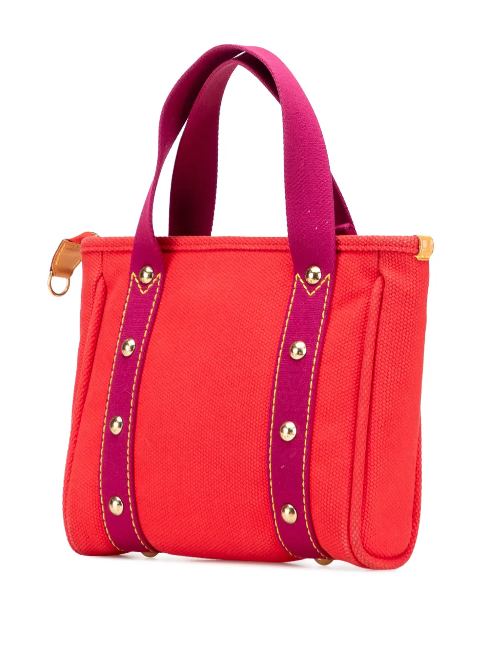 Pre-owned Louis Vuitton 2005 Antigua Cabas Pm Handbag In Red